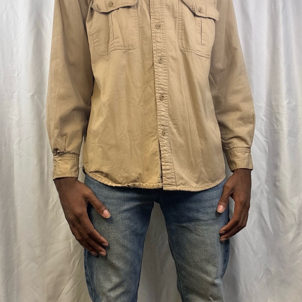 Tan Button-Up Shirt